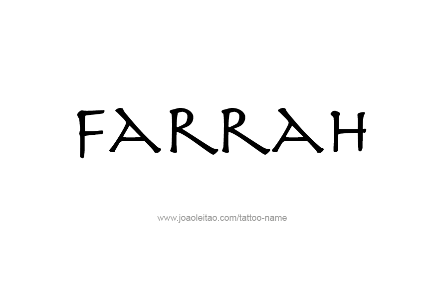 Tattoo Design Name Farrah   