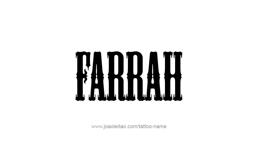 Tattoo Design Name Farrah   