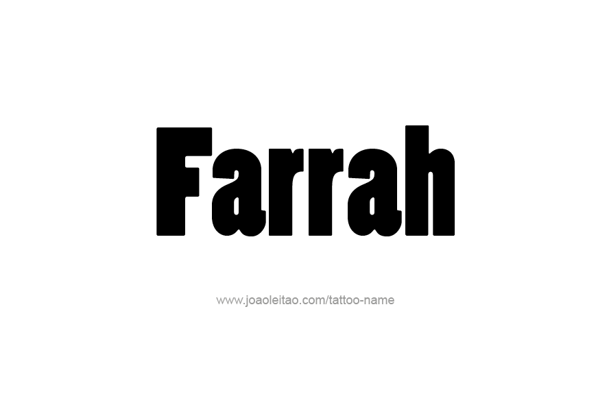 Tattoo Design Name Farrah   