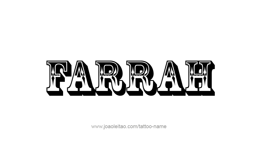 Tattoo Design Name Farrah   