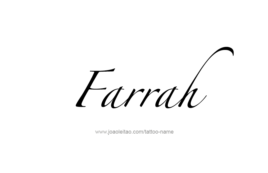 Tattoo Design Name Farrah   