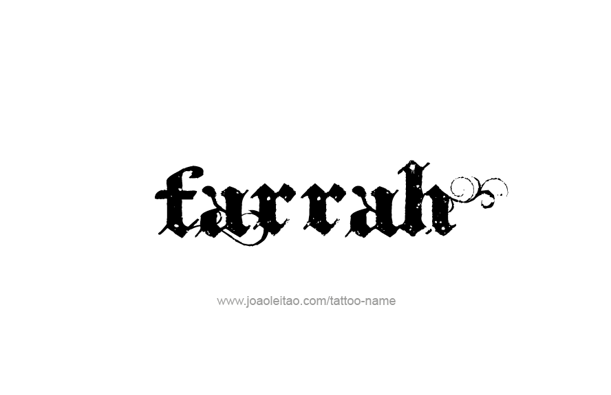 Tattoo Design Name Farrah   