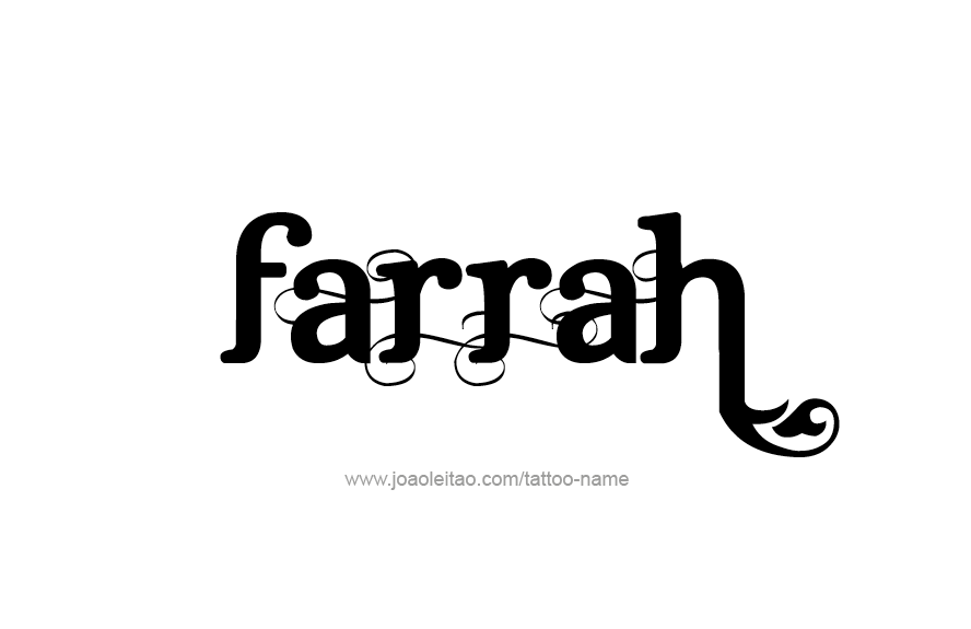 Tattoo Design Name Farrah   