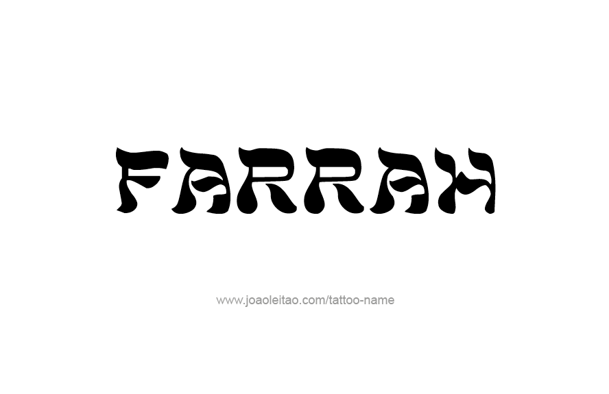 Tattoo Design Name Farrah   