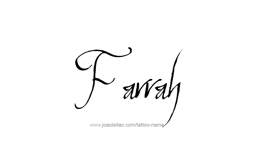 Tattoo Design Name Farrah   