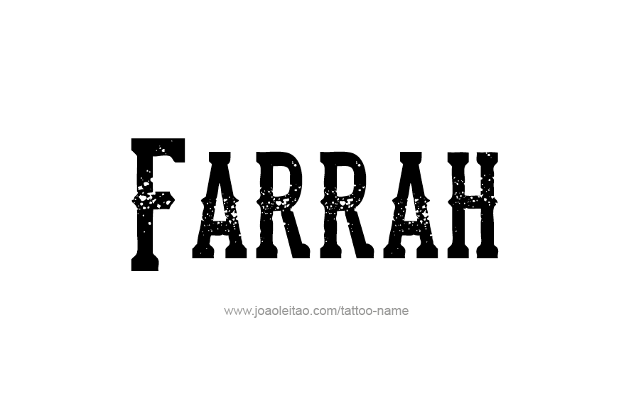 Tattoo Design Name Farrah   