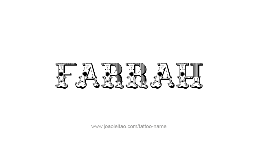 Tattoo Design Name Farrah   