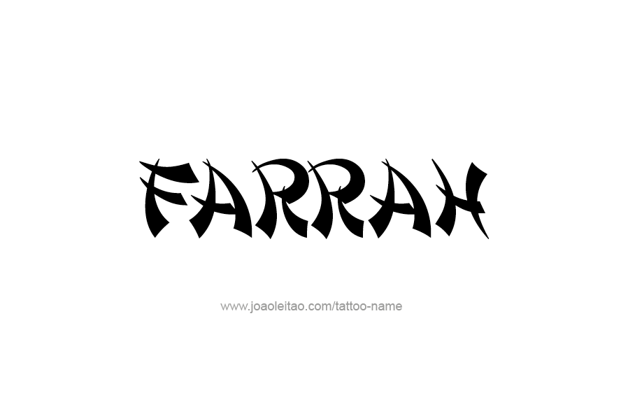 Tattoo Design Name Farrah   