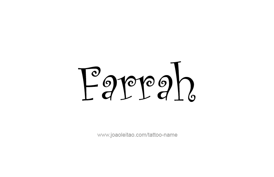 Tattoo Design Name Farrah   