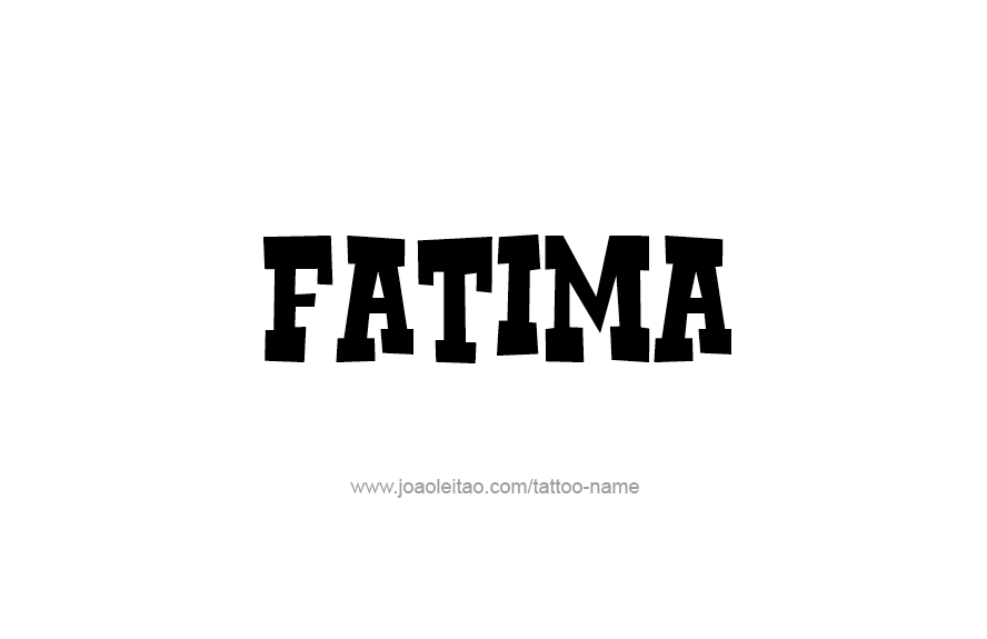 Tattoo Design Name Fatima   