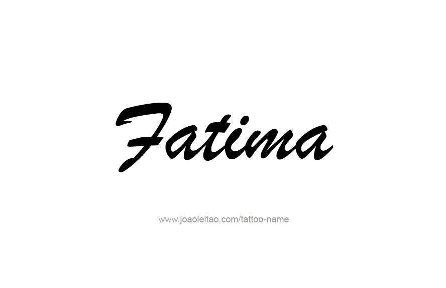 Tattoo Design Name Fatima   