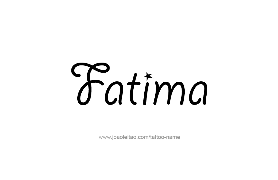 Tattoo Design Name Fatima   