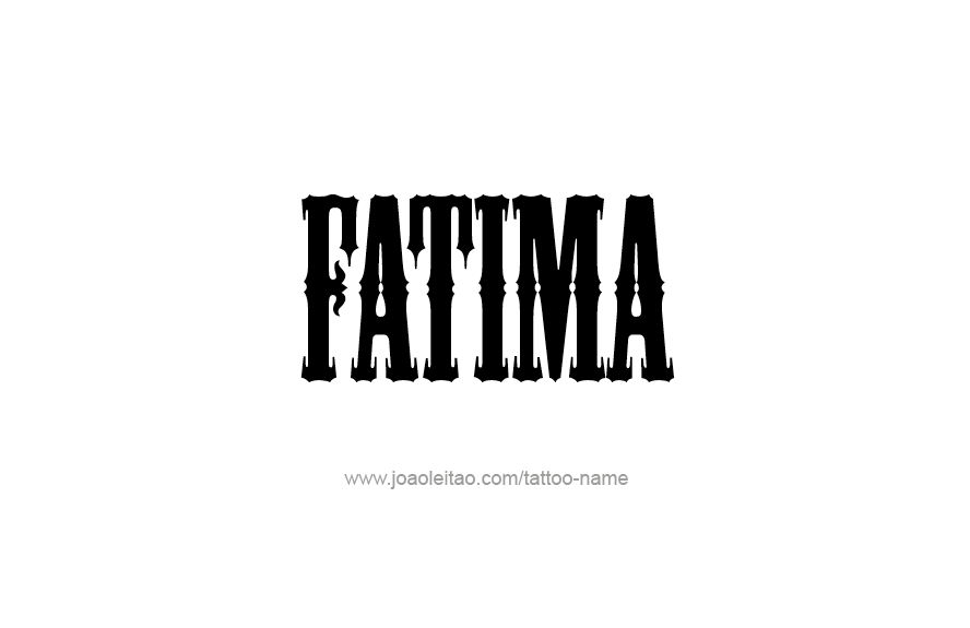 Tattoo Design Name Fatima   