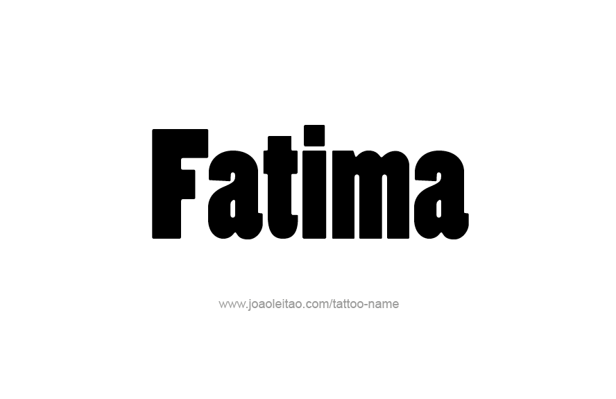 Tattoo Design Name Fatima   