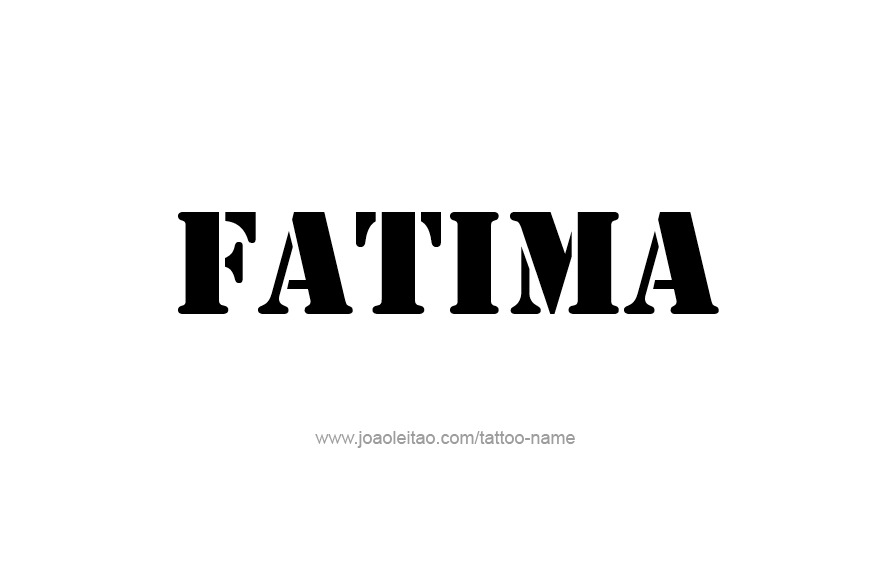 Tattoo Design Name Fatima   