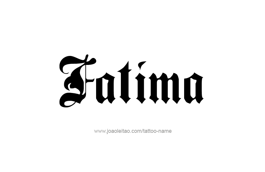 Tattoo Design Name Fatima   