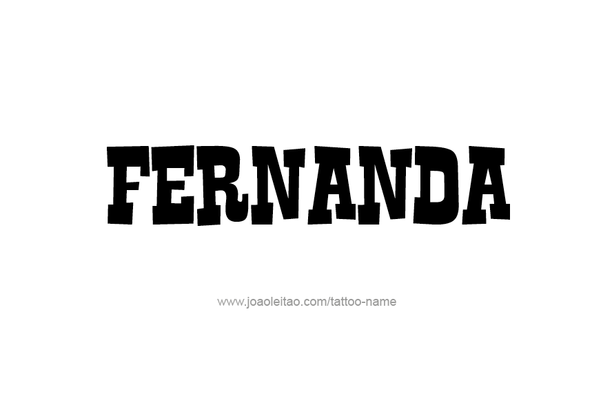 Tattoo Design Name Fernanda   