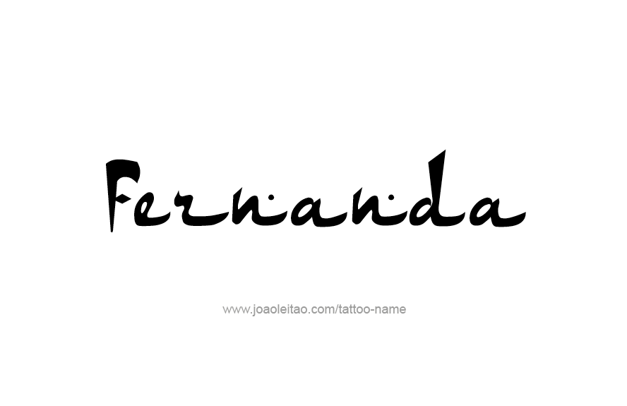 Tattoo Design Name Fernanda   