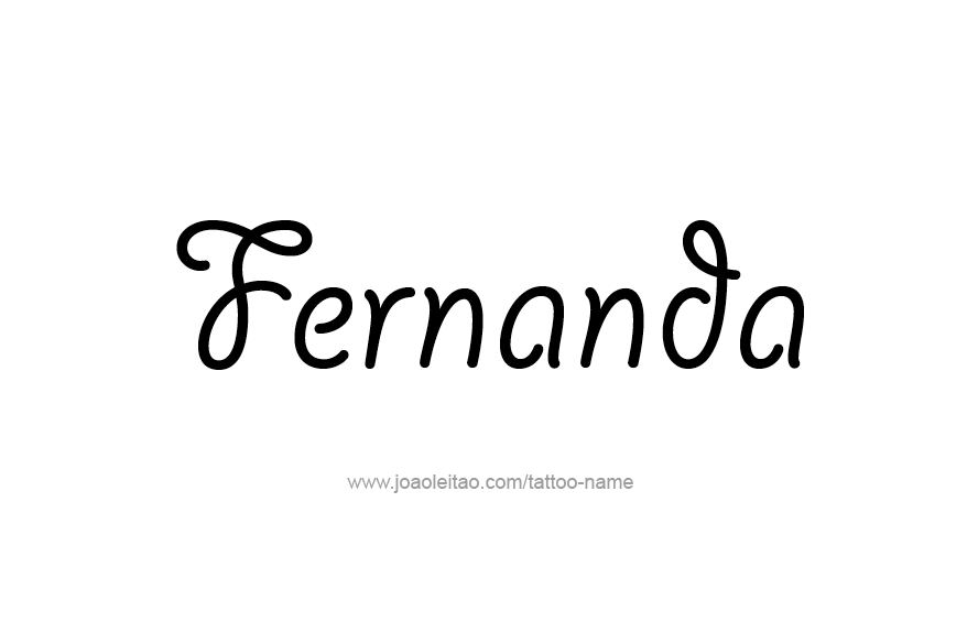 Tattoo Design Name Fernanda   