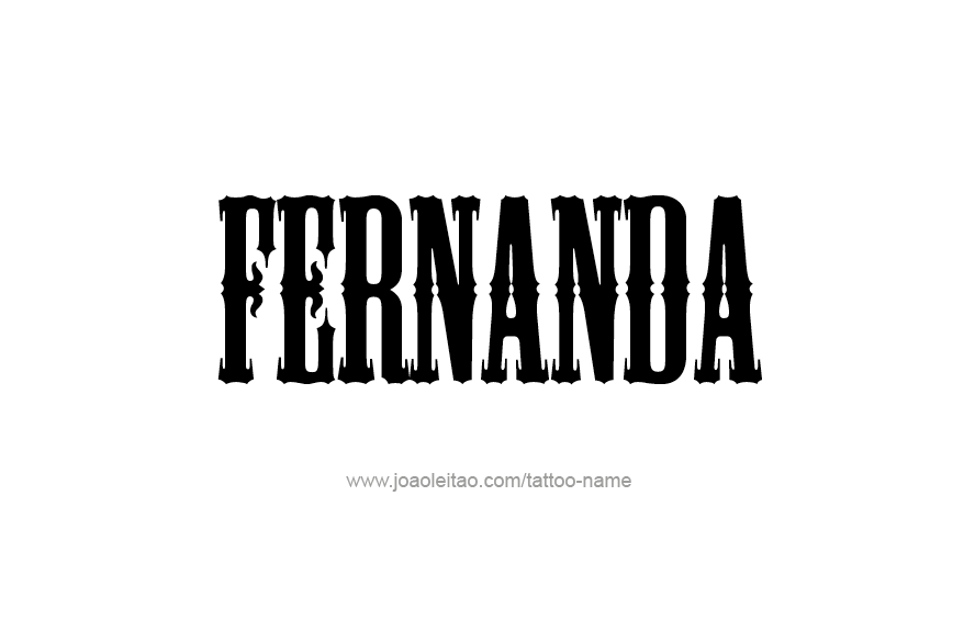 Tattoo Design Name Fernanda   