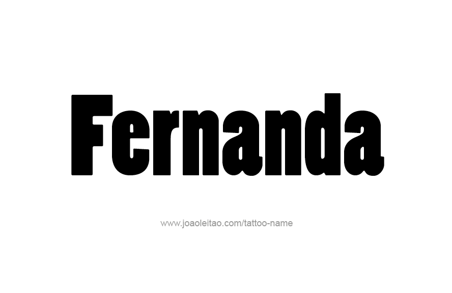 Tattoo Design Name Fernanda   