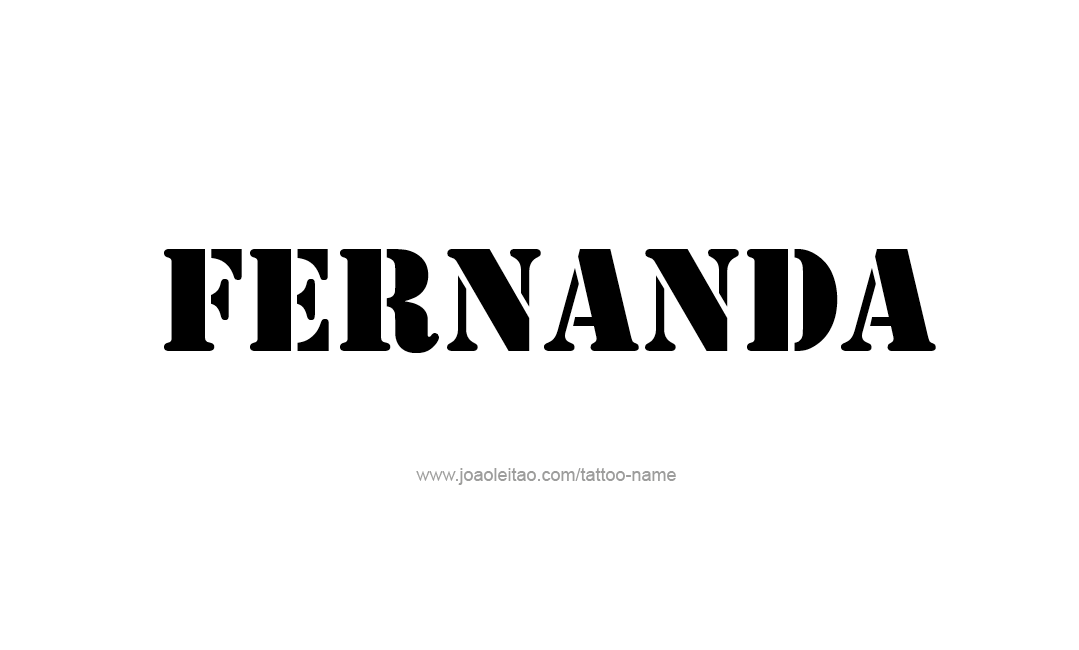 Tattoo Design Name Fernanda   