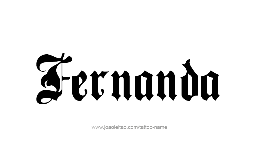 Tattoo Design Name Fernanda   