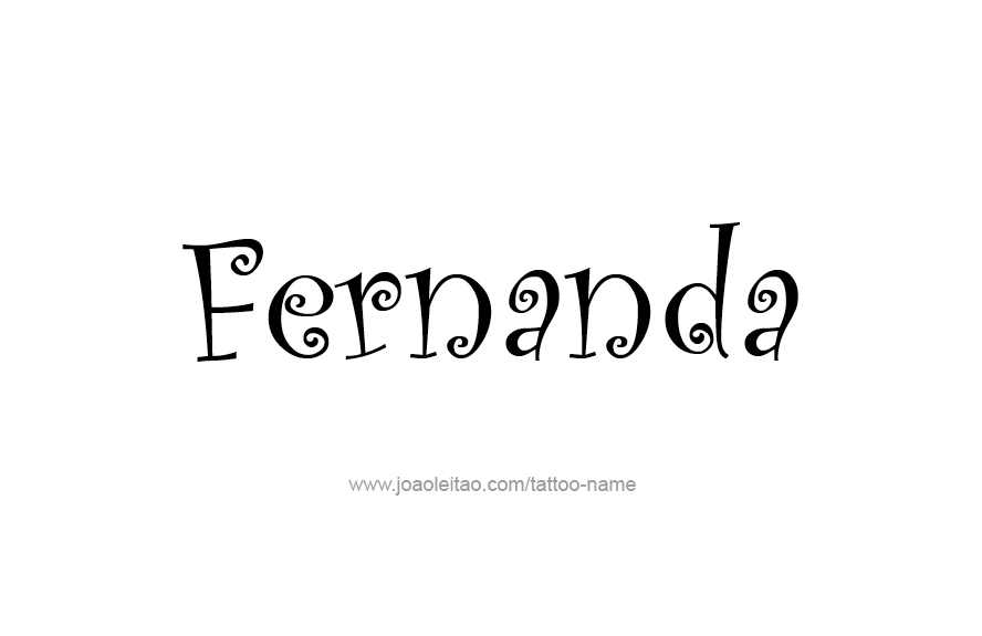 Tattoo Design Name Fernanda   