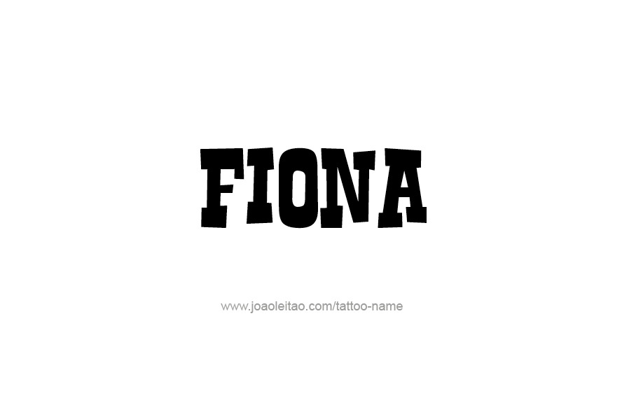 Tattoo Design Name Fiona   