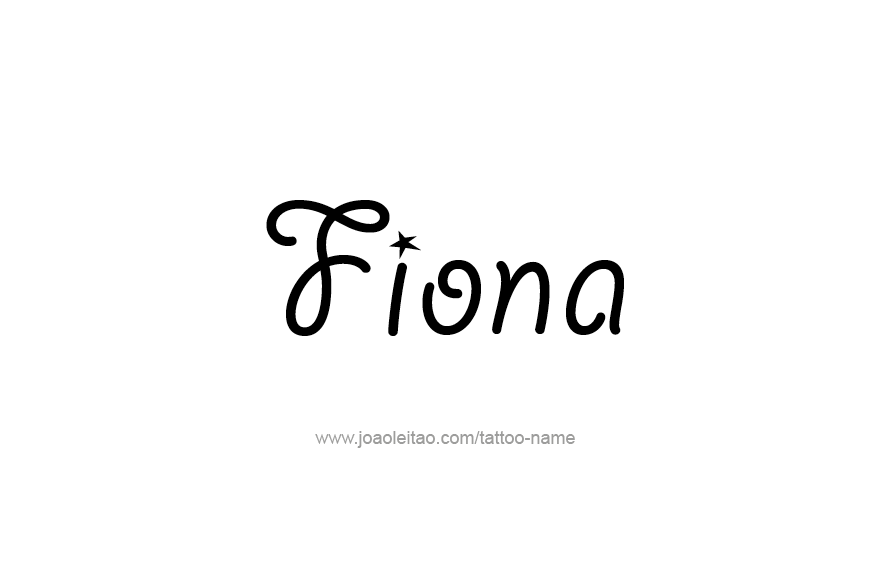 Tattoo Design Name Fiona   