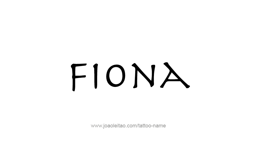 Tattoo Design Name Fiona   