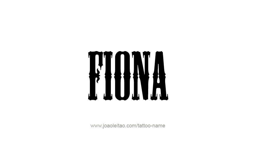 Tattoo Design Name Fiona   