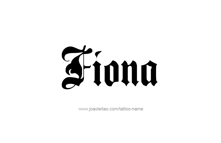 Fiona Name Tattoo Designs