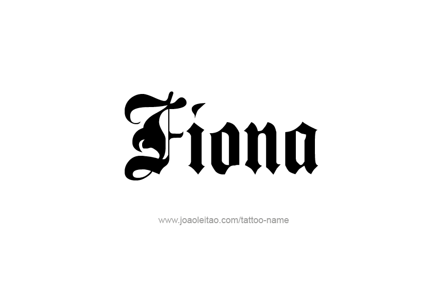 Tattoo Design Name Fiona   