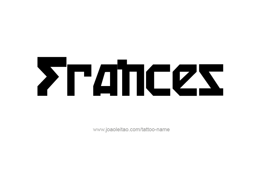 Tattoo Design Name Frances   