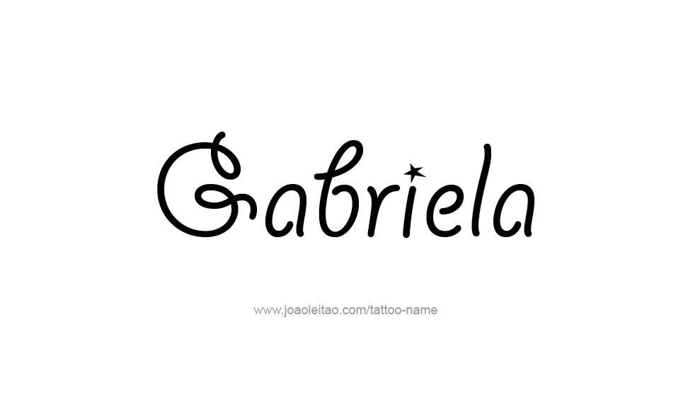 Tattoo Design Name Gabriela   