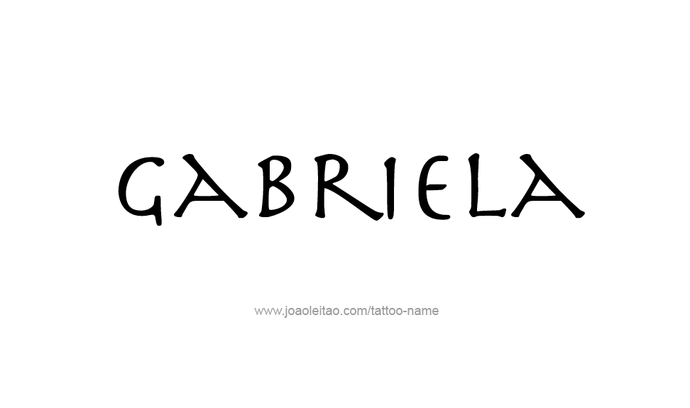 Tattoo Design Name Gabriela   