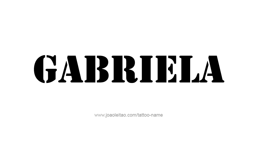 Tattoo Design Name Gabriela   