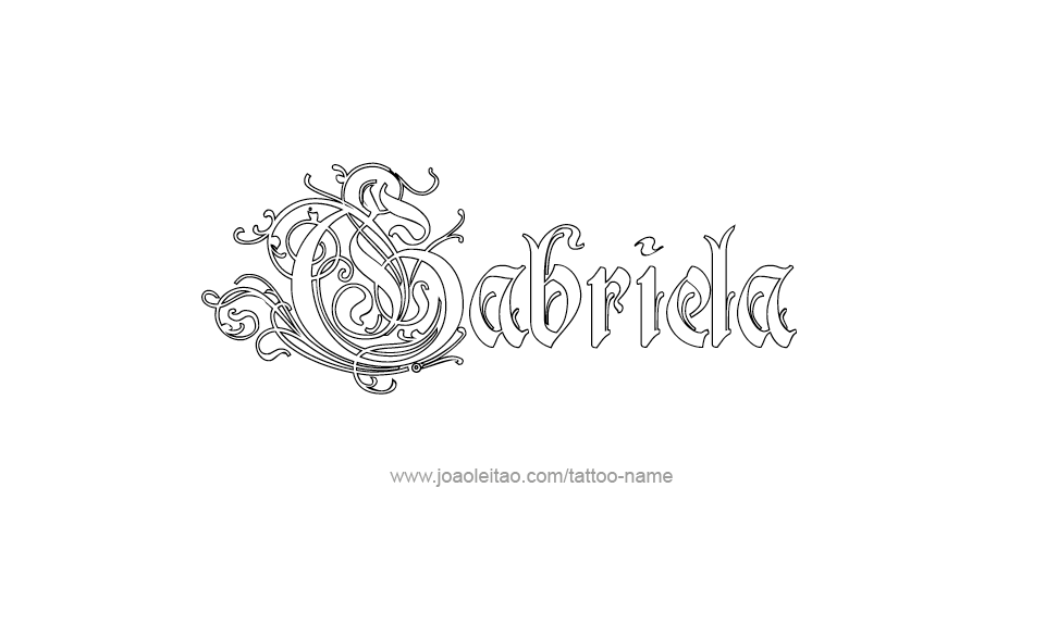 Tattoo Design Name Gabriela   