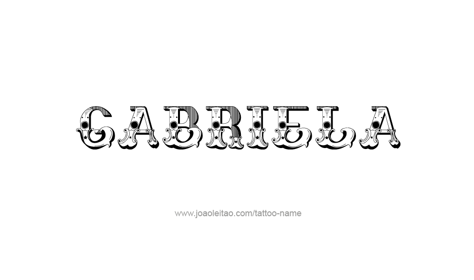 Tattoo Design Name Gabriela   