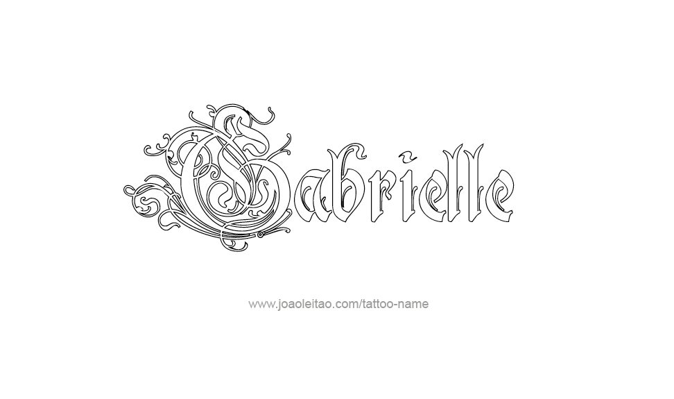 Tattoo Design Name Gabrielle   