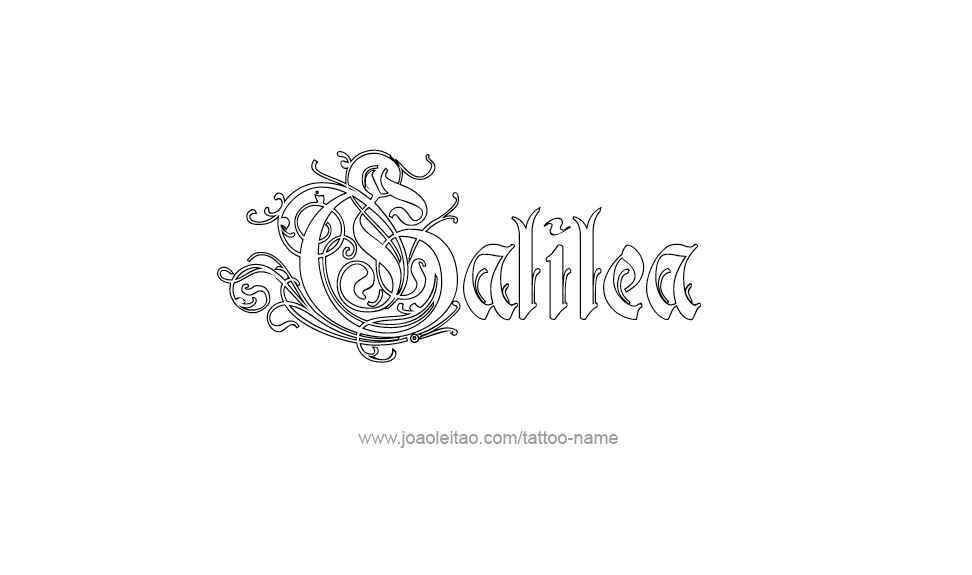 Tattoo Design Name Galilea   