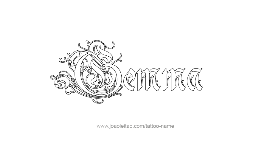 Tattoo Design Name Gemma   