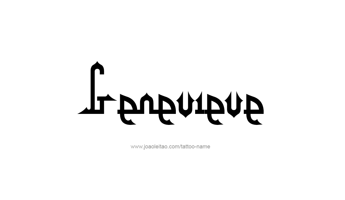 Tattoo Design Name Genevieve   