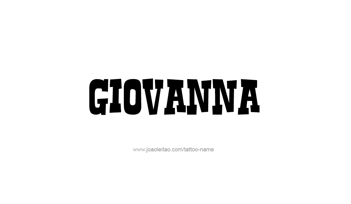 Tattoo Design Name Giovanna   