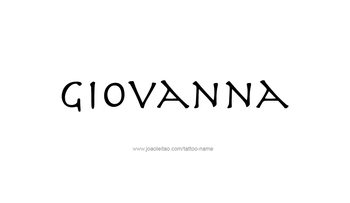 Tattoo Design Name Giovanna   