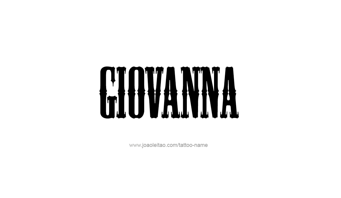 Tattoo Design Name Giovanna   