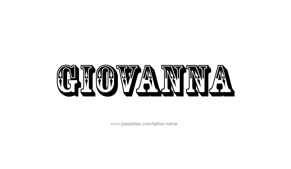 Tattoo Design Name Giovanna   