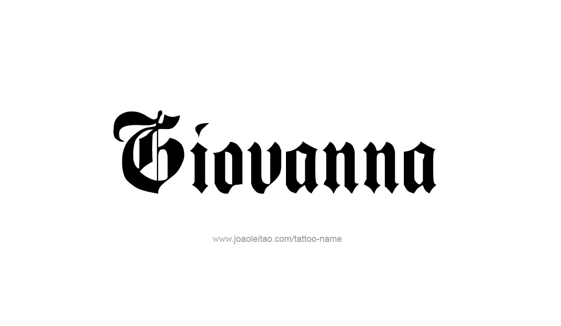 Tattoo Design Name Giovanna   