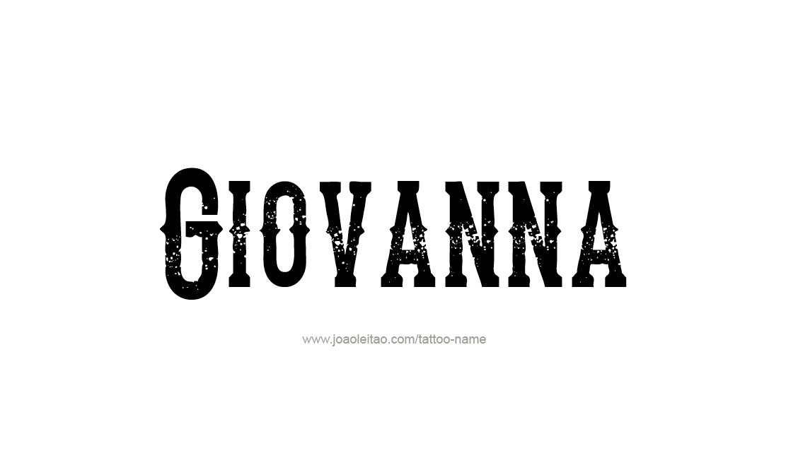 Tattoo Design Name Giovanna   